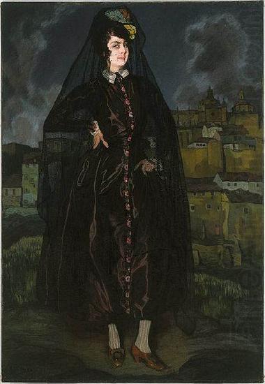 Portrait of Anita Ramxrez in Black, Ignacio Zuloaga y Zabaleta